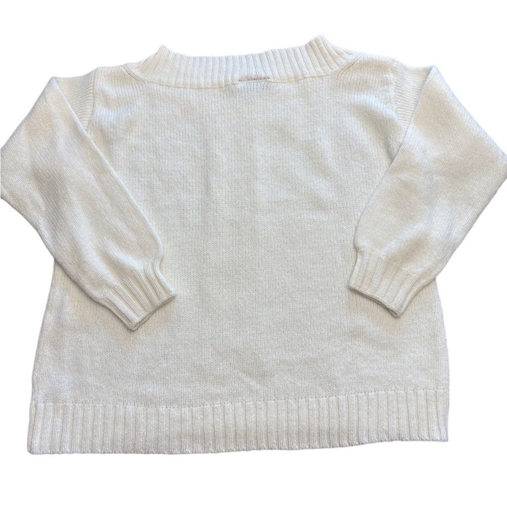 Lane Bryant White Cable Knit Wide Neck Sweater Size 14/16 NWOT - Picture 3 of 5